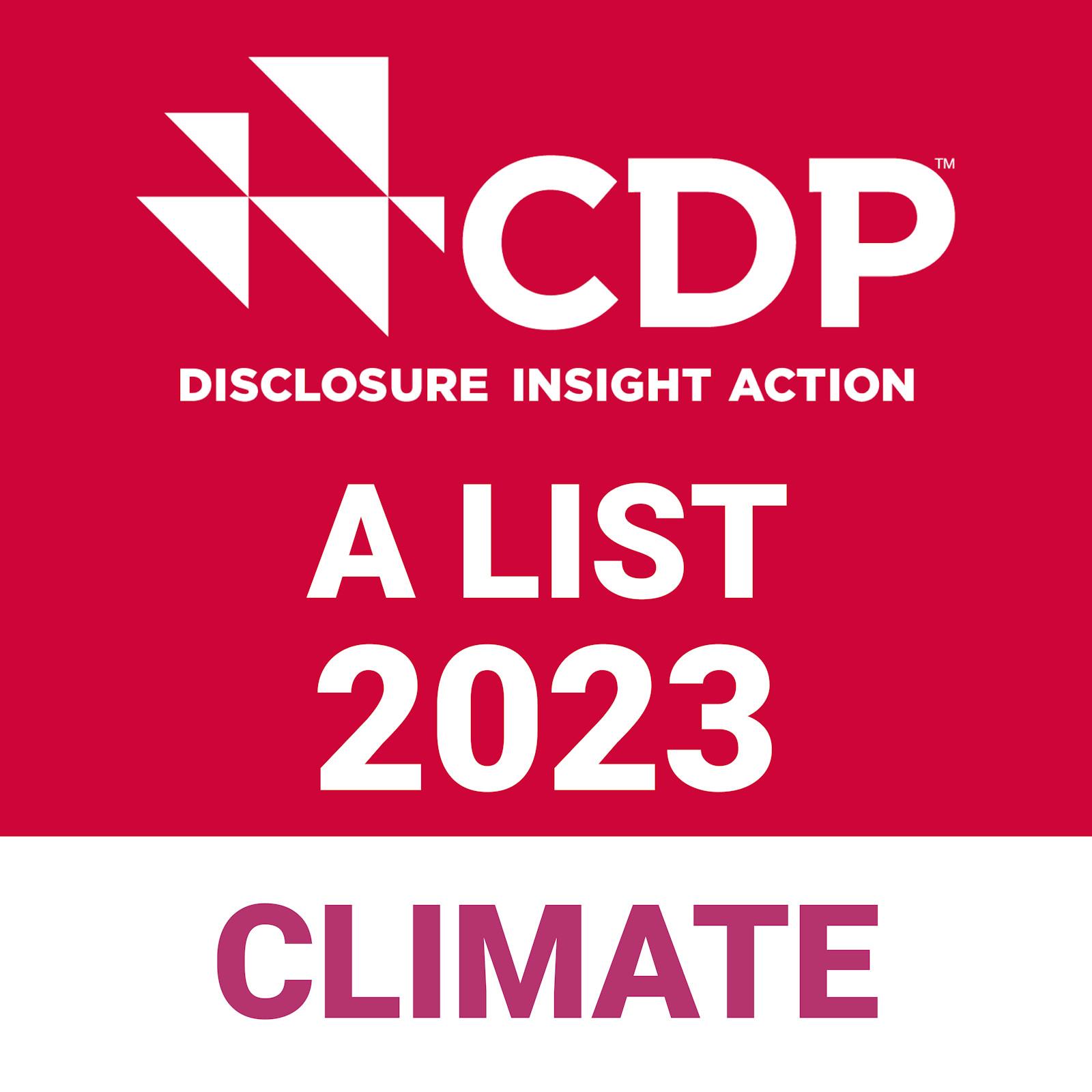 CDP A List Climate Change logo 
