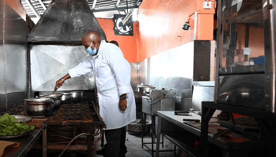 Chefs at work in Njuguna’s Place.