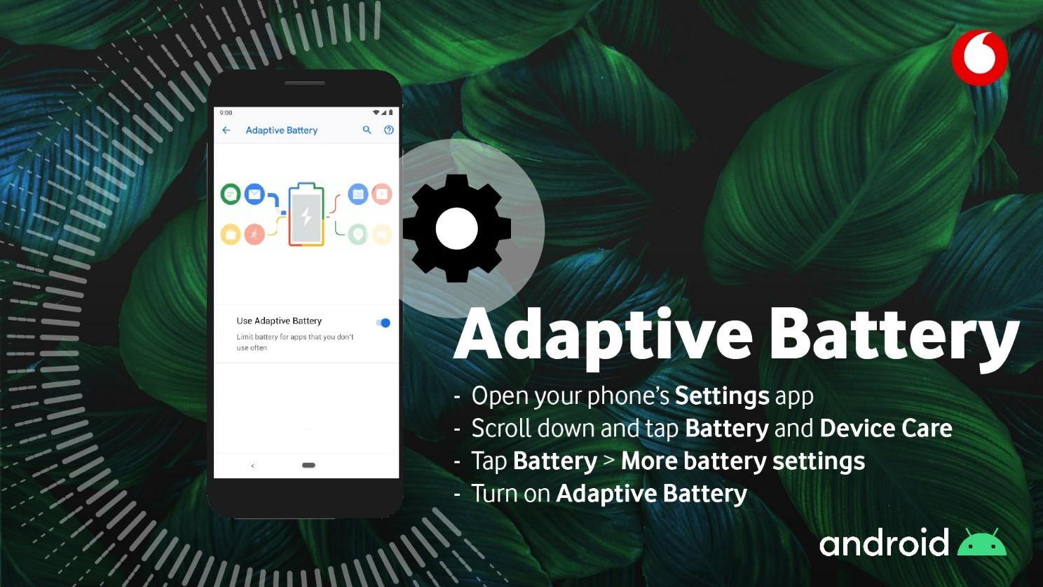 Information about adaptive battery with Android.