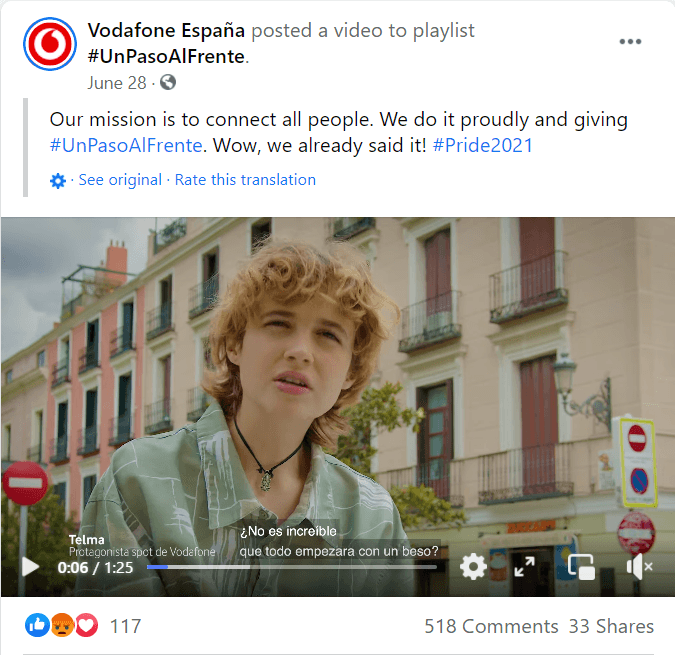 Facebook Vodafone Spain