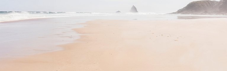 Couple on beach background